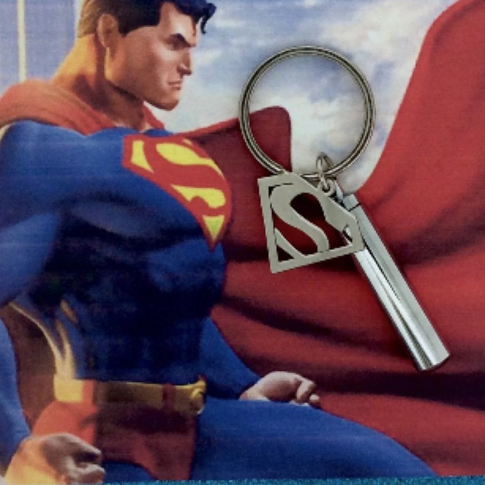 3 Quantity of Super Hero URN Keychain- Memorial - Fillable for Cremation Ashes